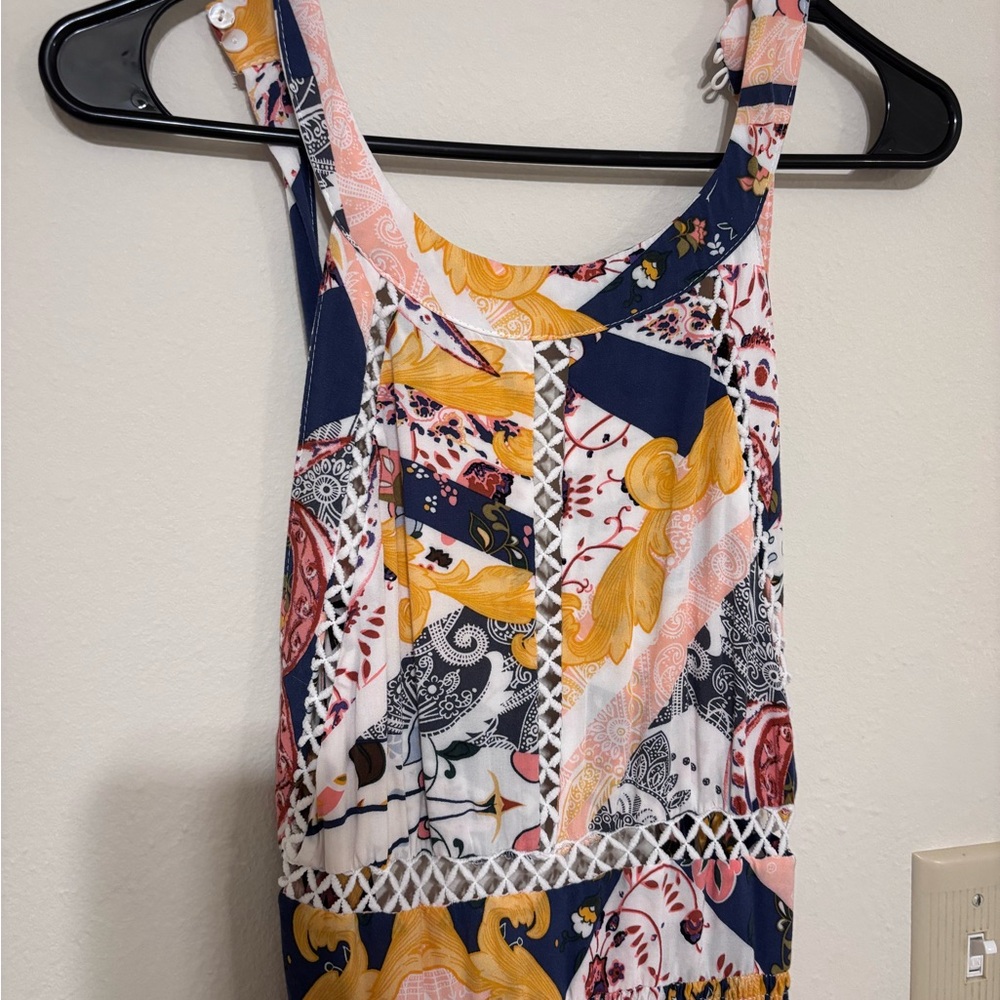 Colorful Patterned Sleeveless Dress